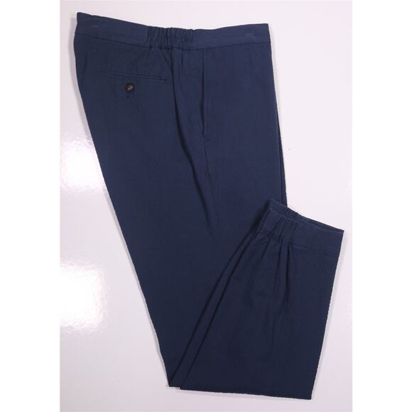 Peter Millar Crown Crafted Blue Cotton Seersucker Jogger Pants Men's Medium 32 - Picture 1 of 7